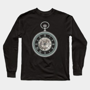 Vintage Pocket Watch | Victorian Watch | Vintage Moon Long Sleeve T-Shirt